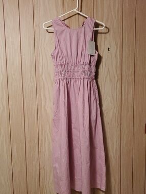 Deluc Pink Striped Maxi Dress